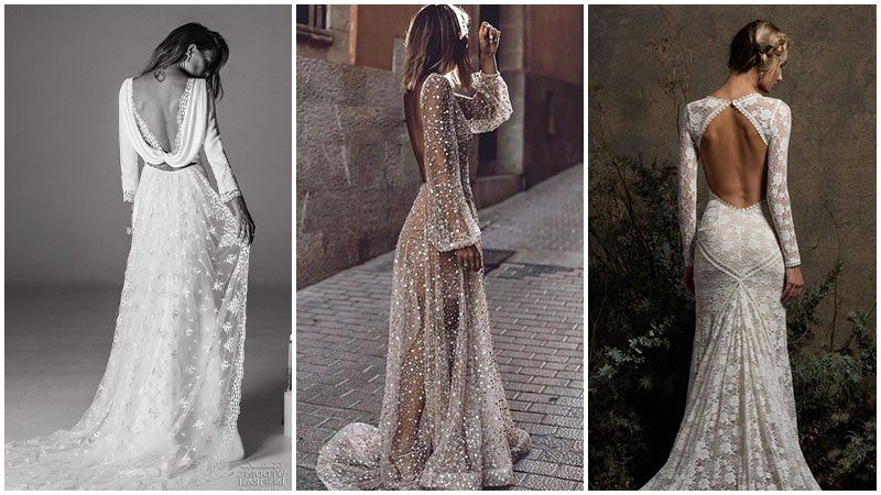 Дизайнерские свадебные платья с длинным рукавом 