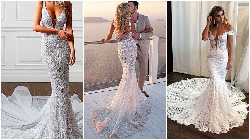 Свадебные платья русалки
