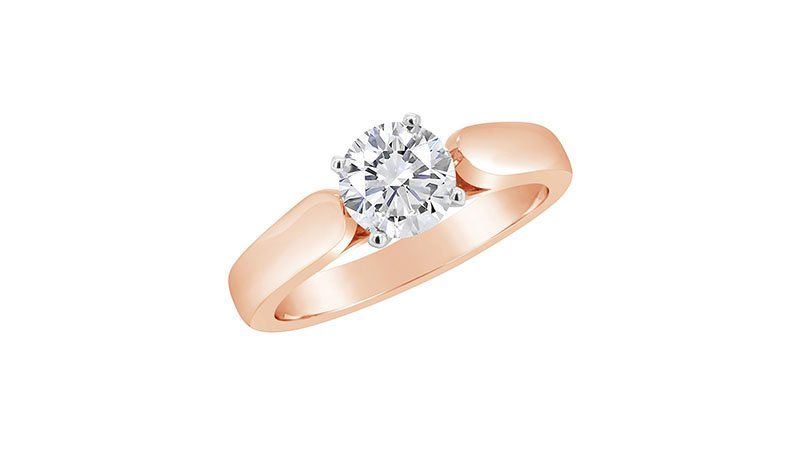 Красивые обручальные кольца из розового золота 