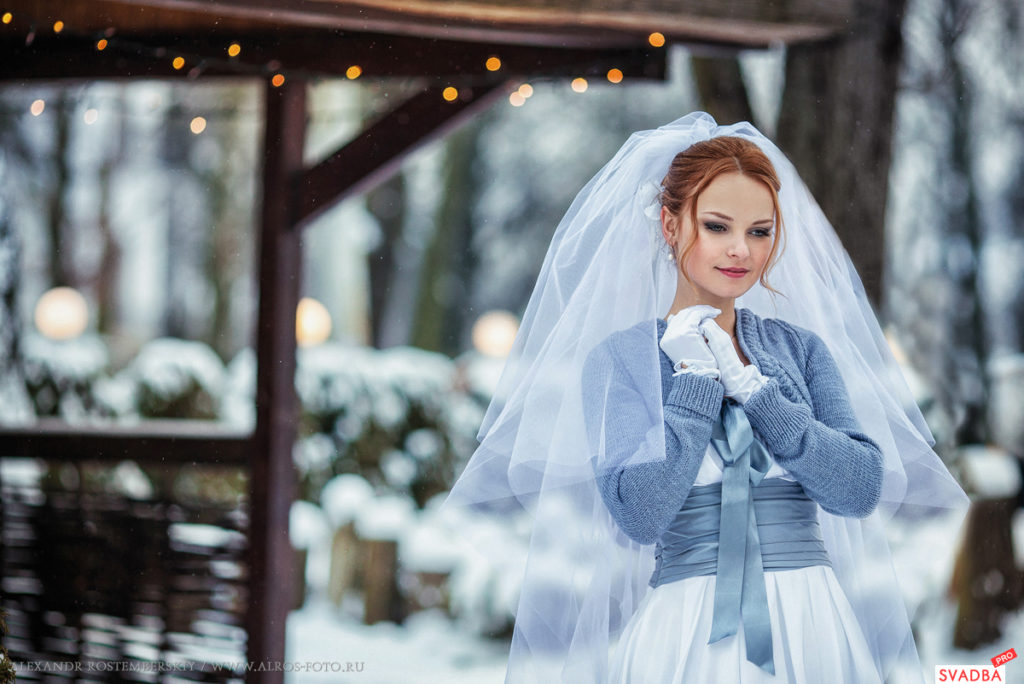 Зимний образ невесты с болеро