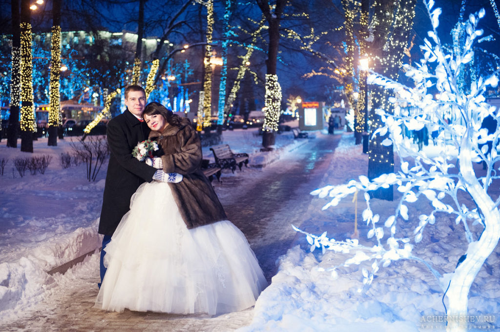 Зимняя свадьба фотосессия