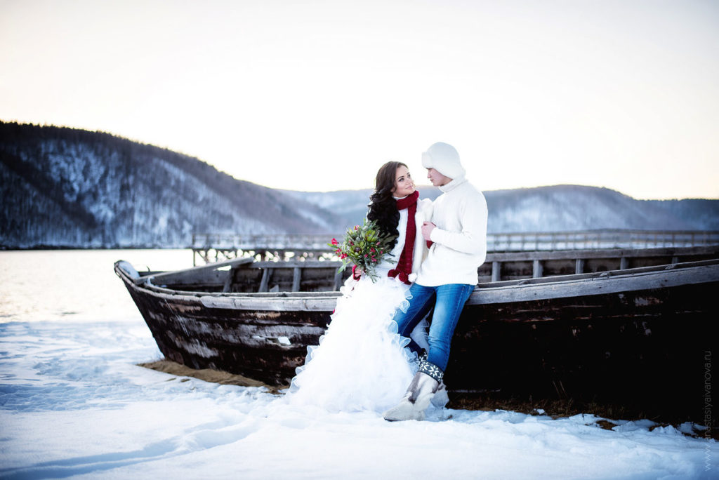 Зимняя свадьба фотосессия