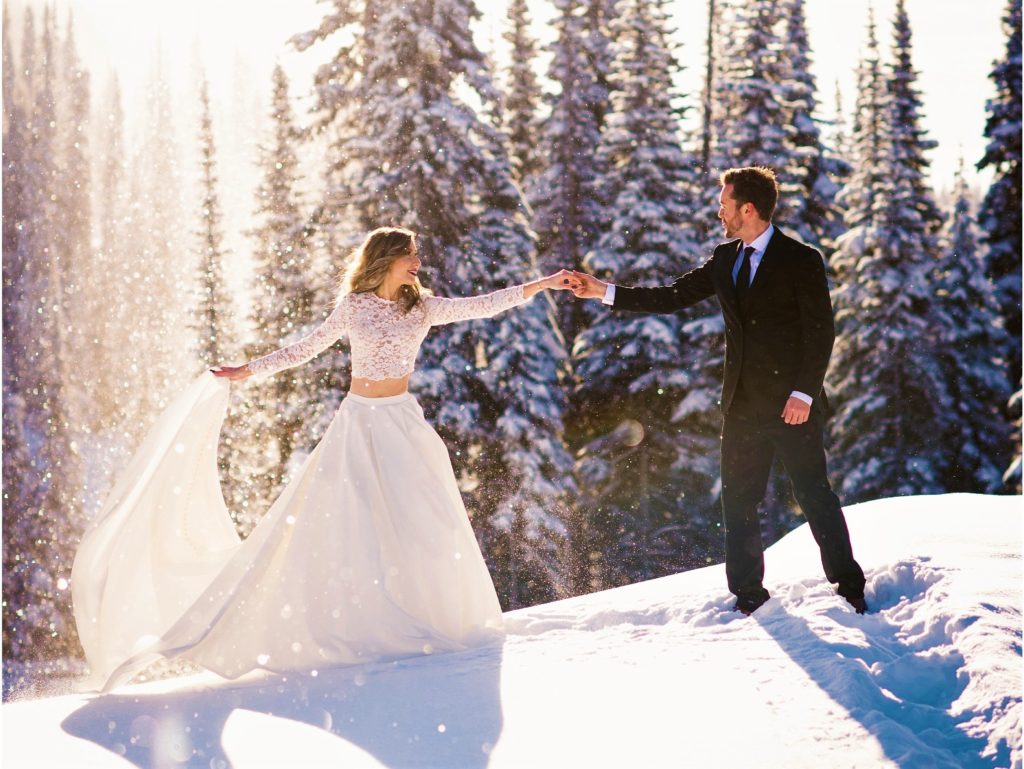 Идеи для зимней свадебной фотосессии
