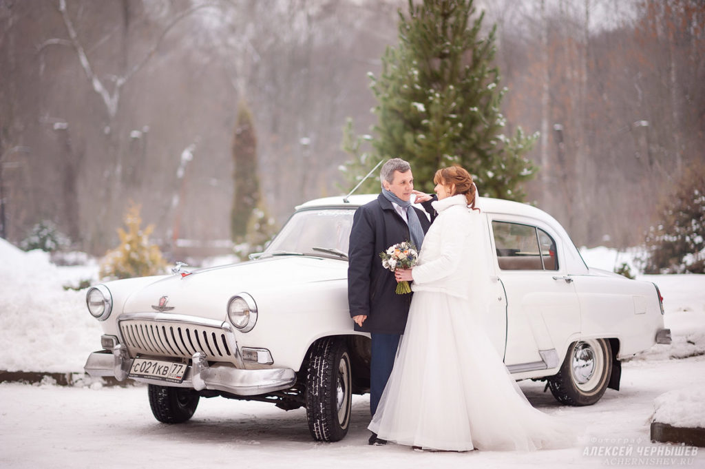 Зимняя свадьба фотосессия с авто
