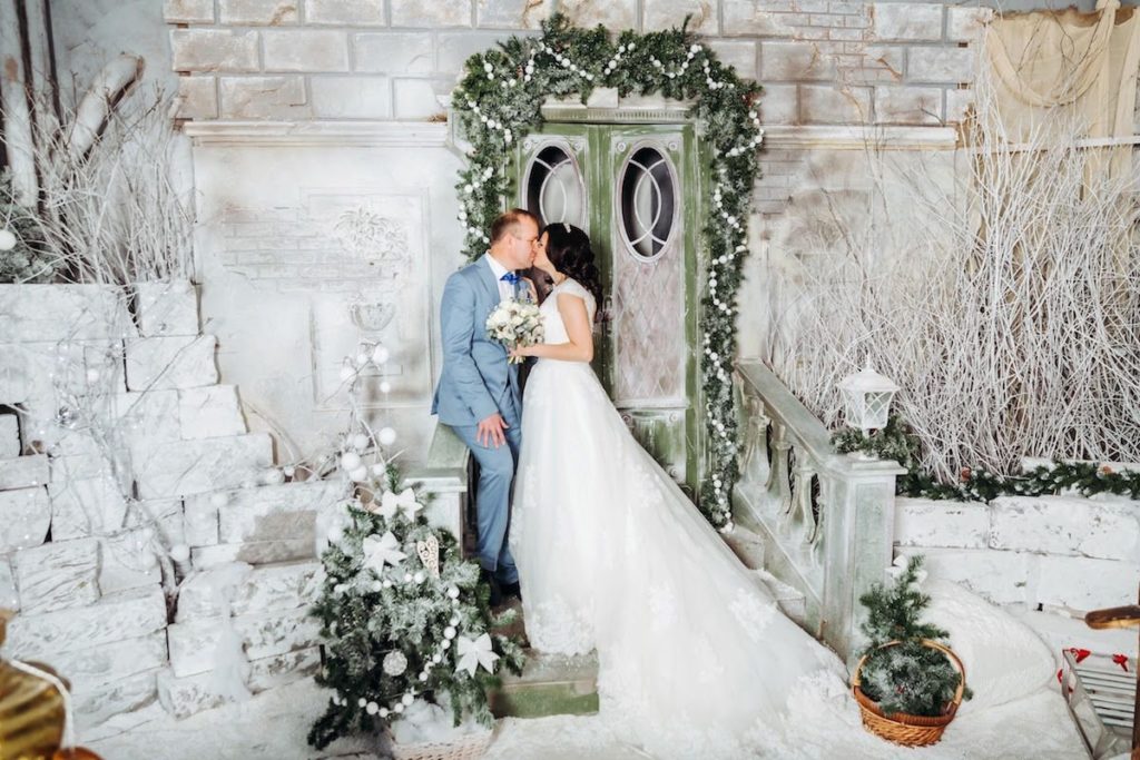 Зимняя свадьба фотосессия в помещении