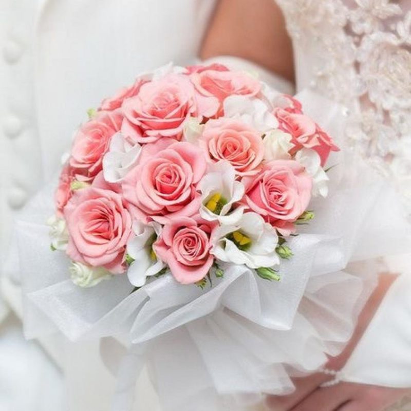 Букеты невесты 2023 розовый