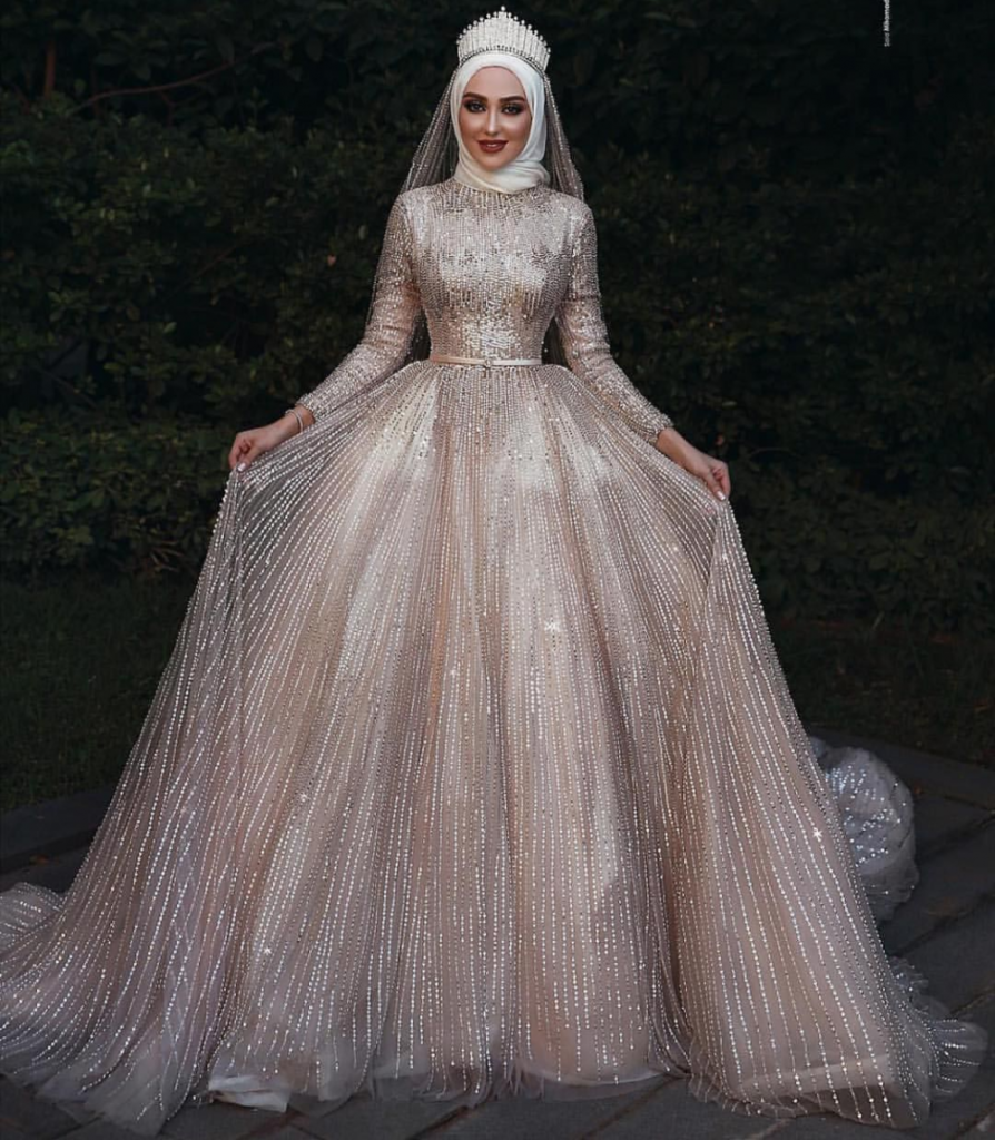Декор мусульманского свадебного платья