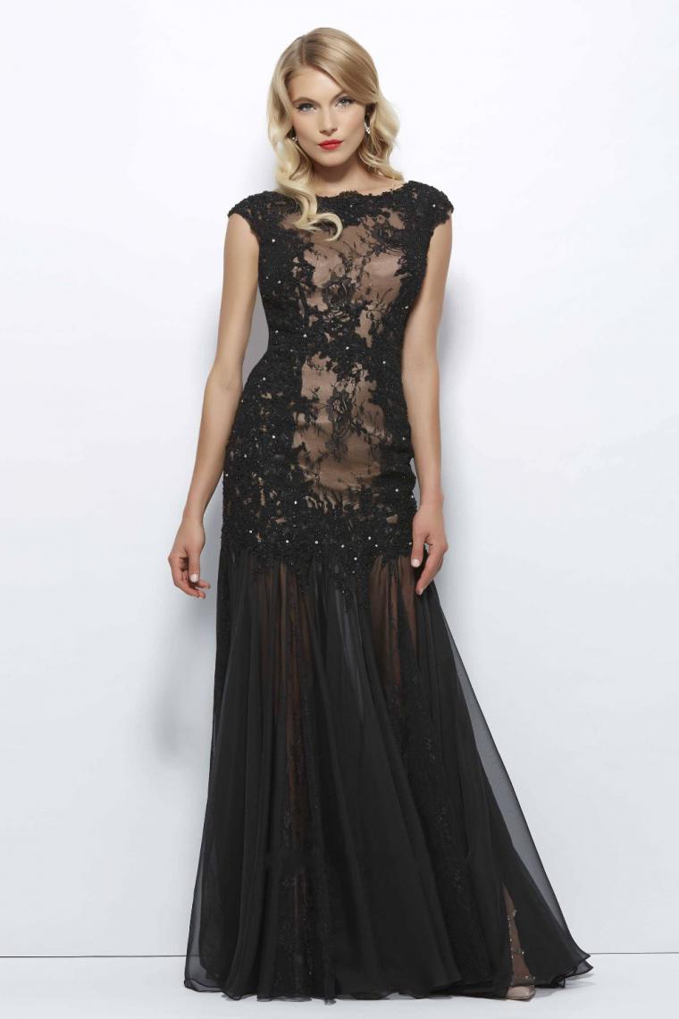 Черное свадебное кружевное платье