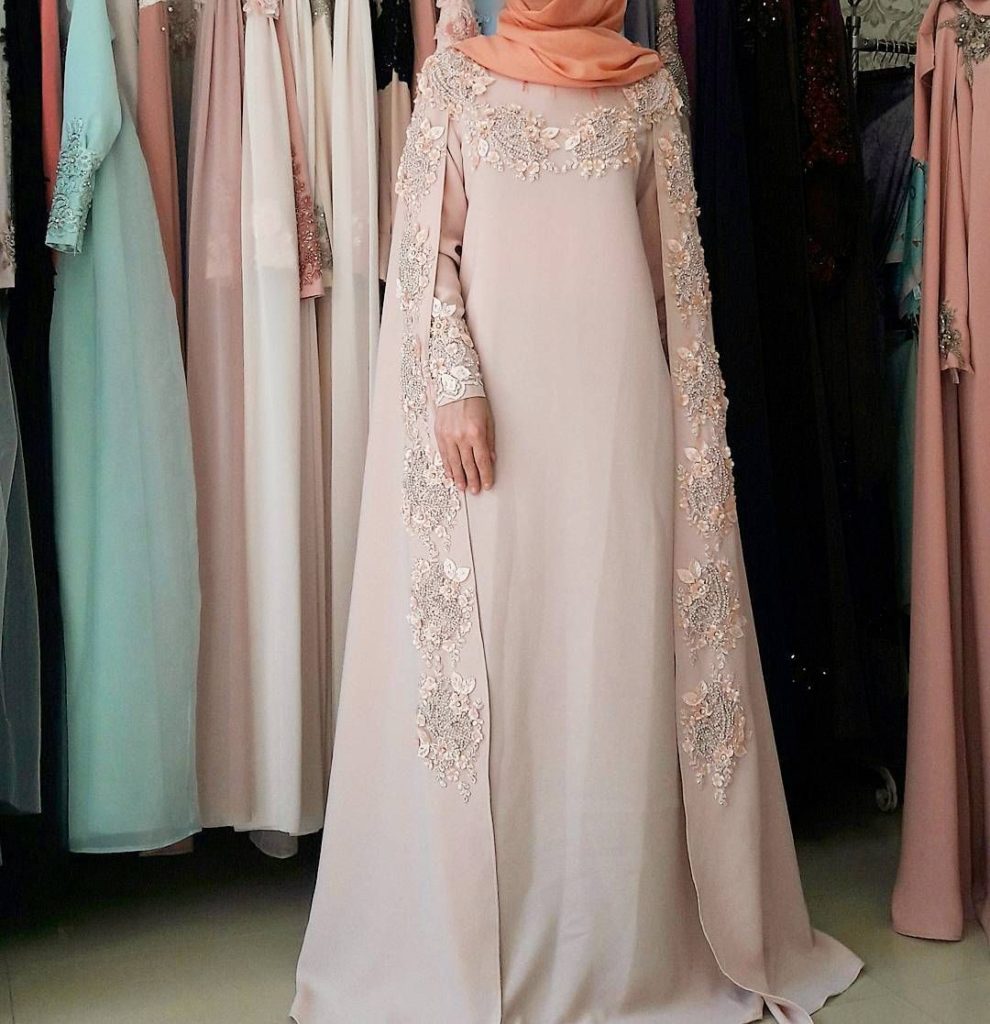 Мусульманское свадебное платье кейп