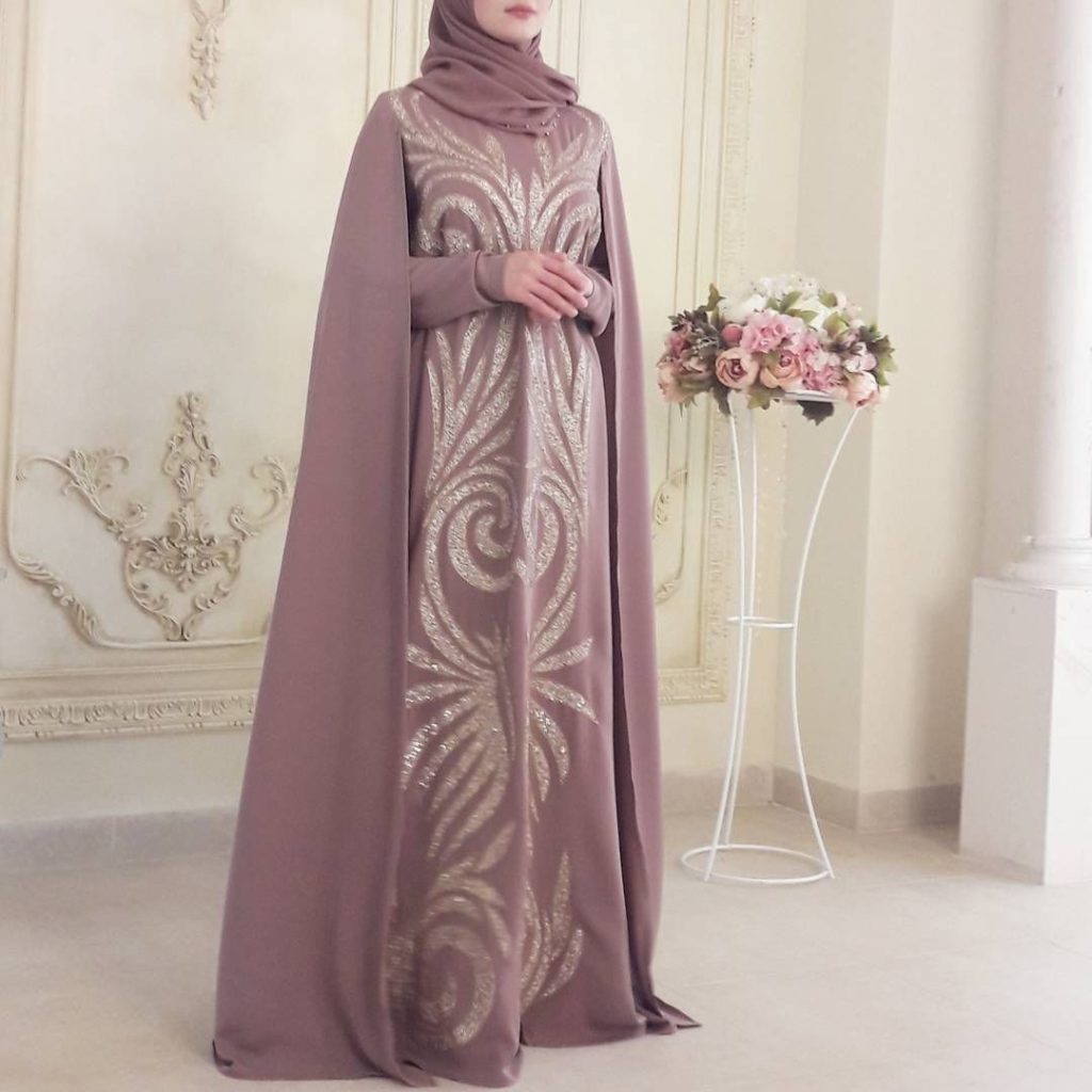 Мусульманское свадебное платье кейп