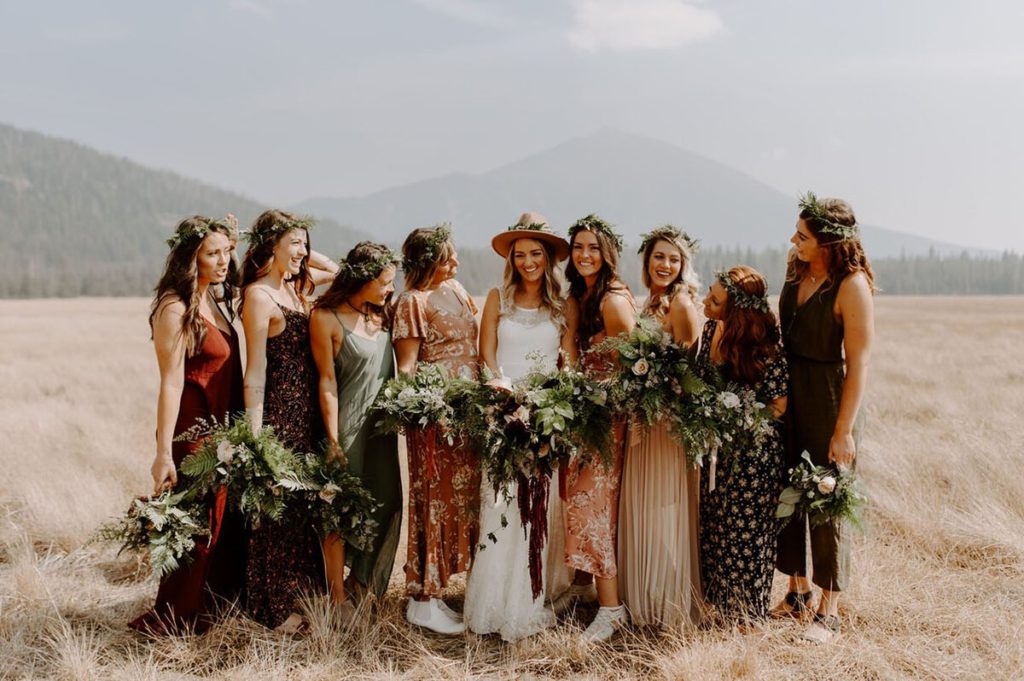 Образ гостей на свадьбе в стиле бохо
