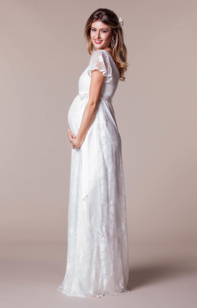 Свадебное платье для беременной невесты прямое