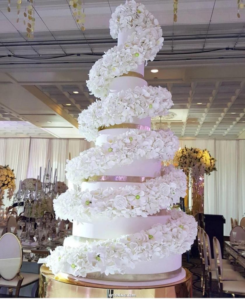 Свадебный торт 2023 по спирали