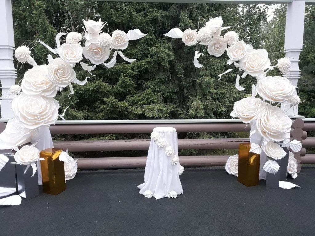 Свадебная арка из бумаги