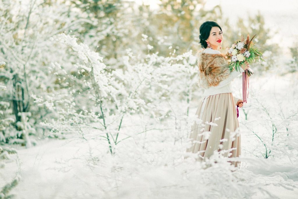 Образ невесты зимний